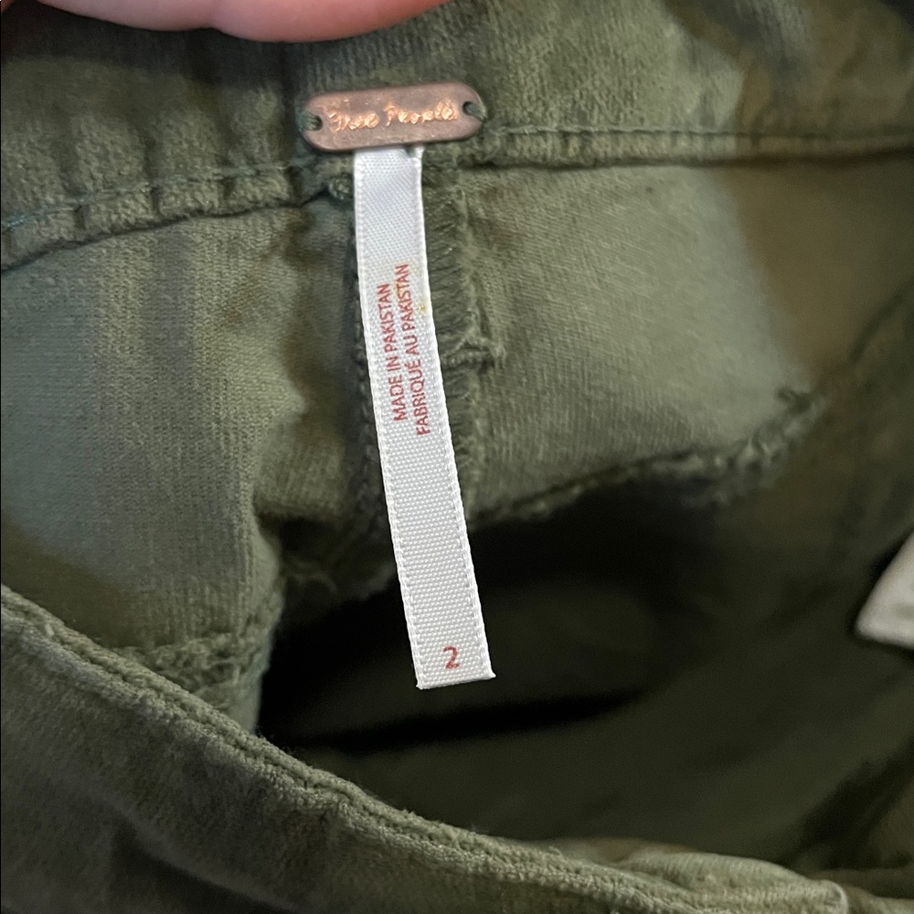Free People High Time Kick Flare pants in Chive green corduroy - Picture 12 of 14